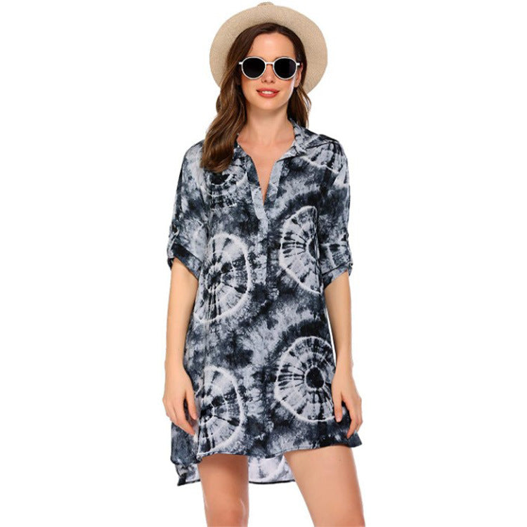 Haute Edition Women's Pullover Swim Beachwear Cover up Tunic Dress Daily Haute