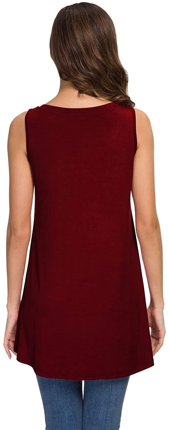 Haute Edition Women's V-Neck Tunic Length Long Tank Daily Haute