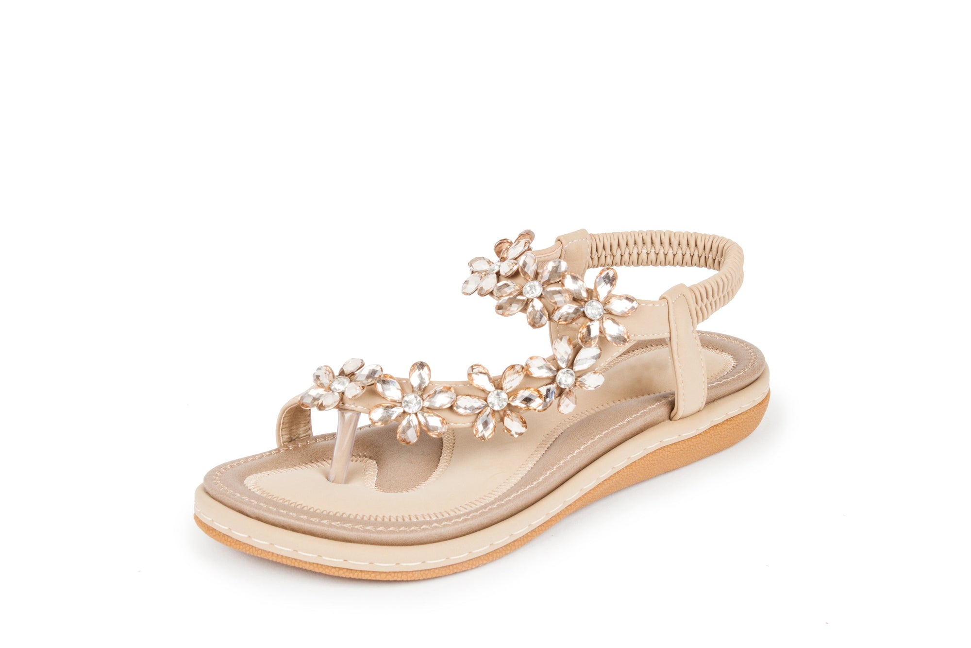 Haute editon Women's Crystal  Bohemian Beaded Comfort Sandals Daily Haute