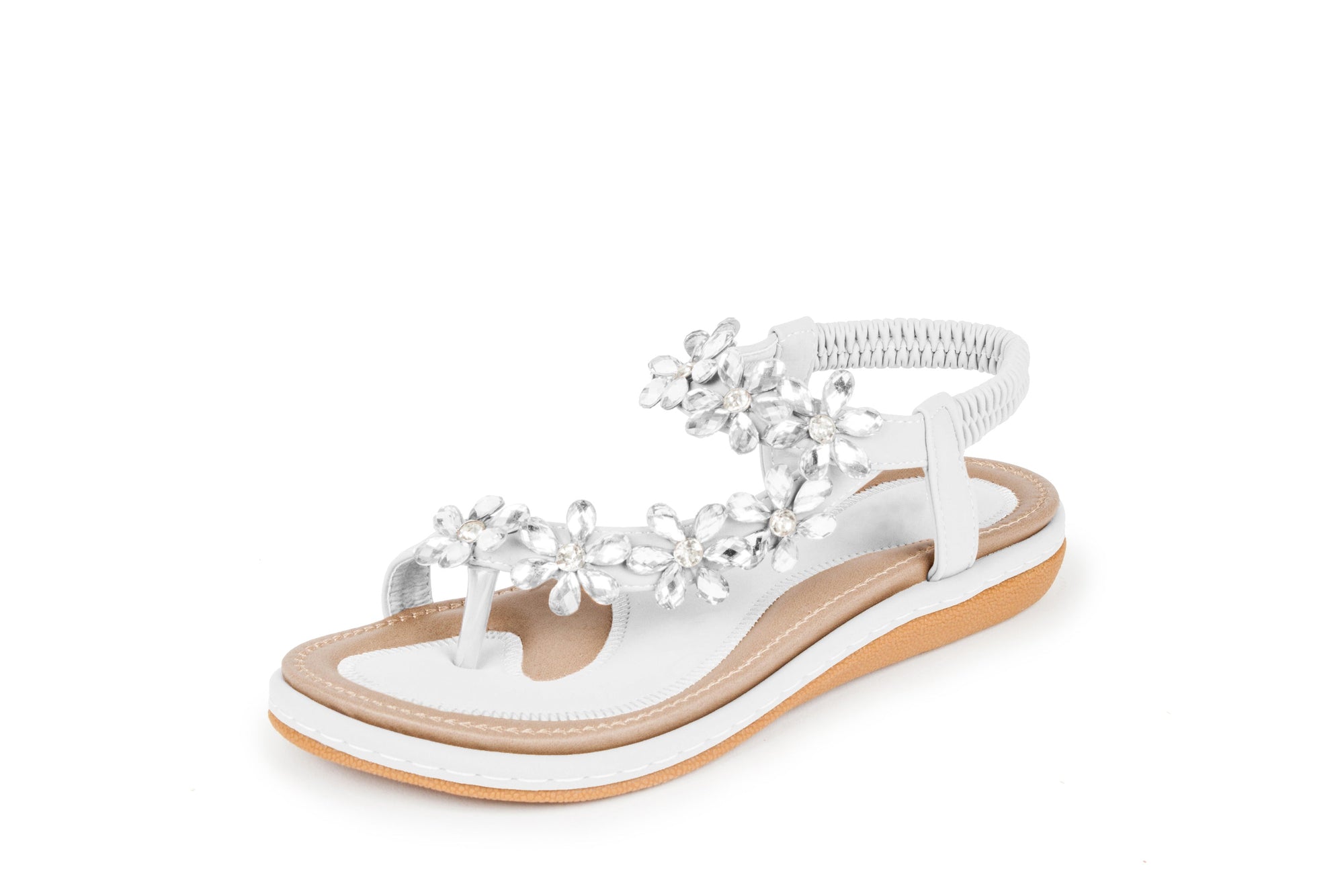 Haute editon Women's Crystal  Bohemian Beaded Comfort Sandals Daily Haute