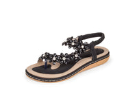 Haute editon Women's Crystal  Bohemian Beaded Comfort Sandals Daily Haute