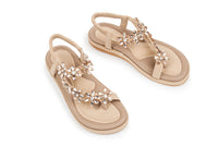 Haute editon Women's Crystal  Bohemian Beaded Comfort Sandals Daily Haute