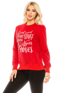 Holiday Christmas Baking Themed Sweatshirt with Bonus Oven Mitt and Potholder Gift Set Daily Haute