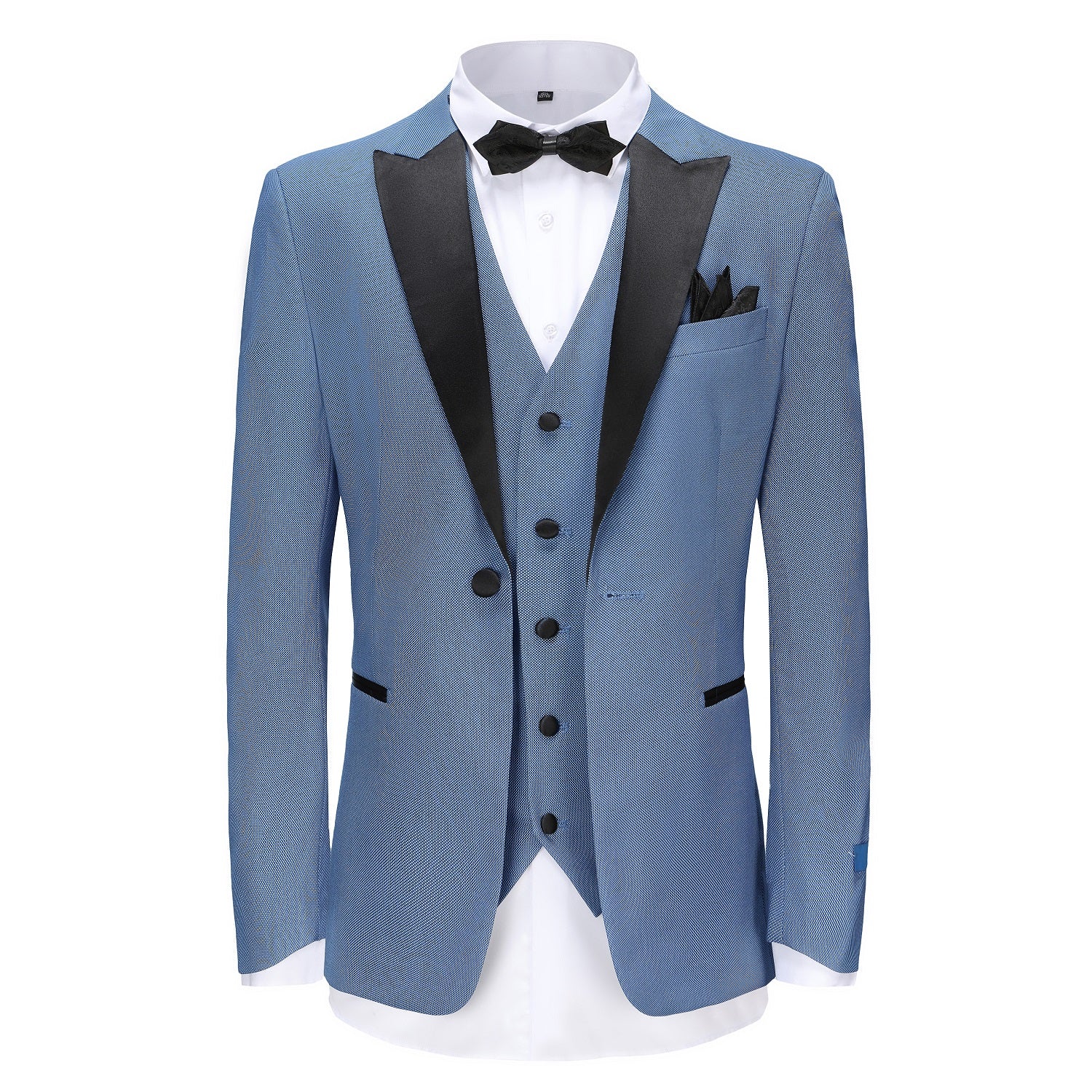 Men's 3PC Birdseye Peak Lapel Tuxedo Set Daily Haute