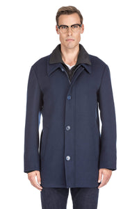 Men's Classic Fit Wool Blend Bibbed Topcoat Daily Haute