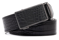 Men's Genuine Leather Crocodile Design Dress Belt with Automatic Buckle Daily Haute