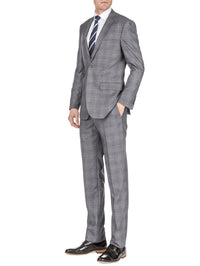 Men's Harrogate Windowpane Slim Fit 2PC Suits Daily Haute