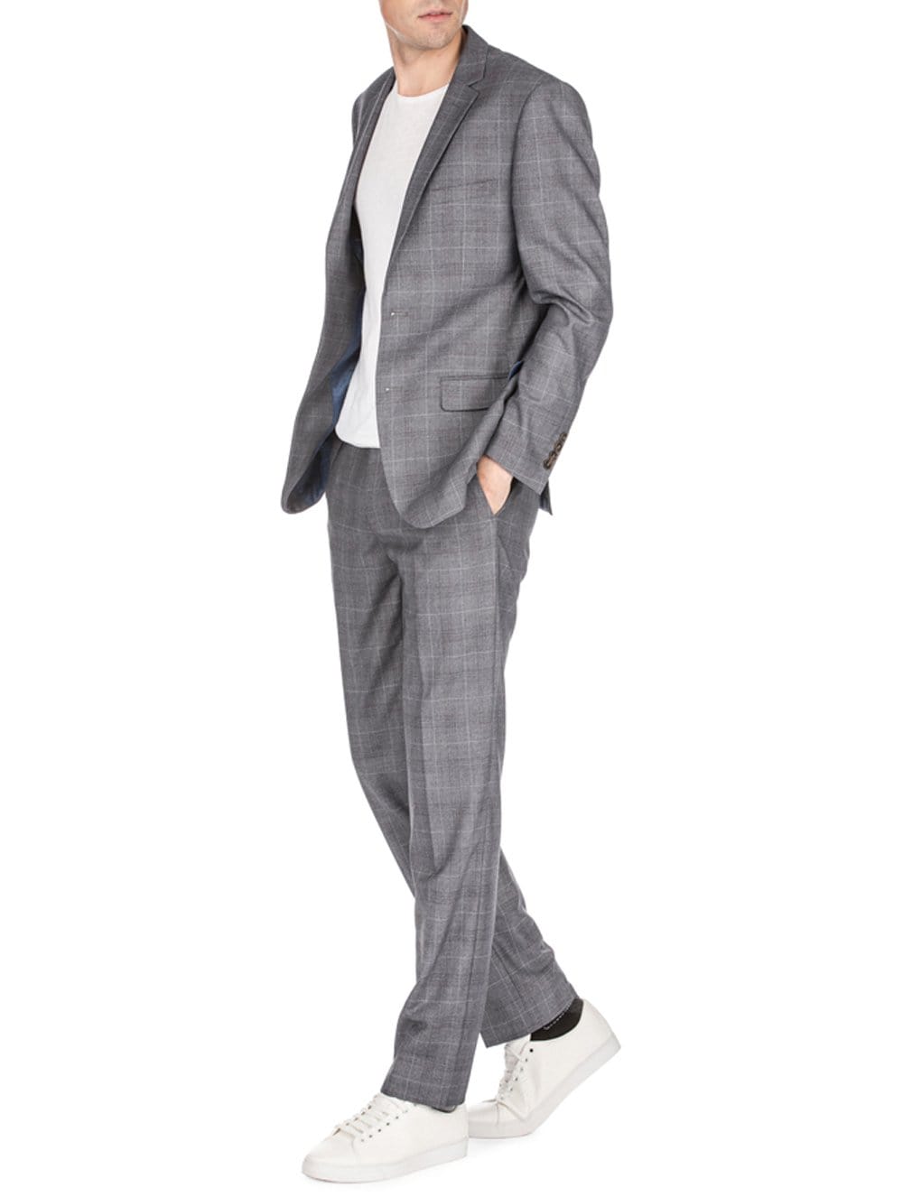 Men's Harrogate Windowpane Slim Fit 2PC Suits Daily Haute