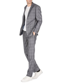 Men's Harrogate Windowpane Slim Fit 2PC Suits Daily Haute