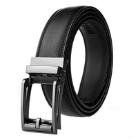 Men's Leather Automatic Buckle Ratchet Dress Belt Daily Haute