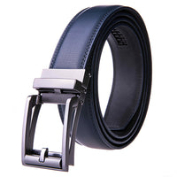 Men's Leather Automatic Buckle Ratchet Dress Belt Daily Haute