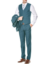 Men's Signature 3-Piece Slim Fit Suits (Slate Blue, Sea Green, Tan) Daily Haute