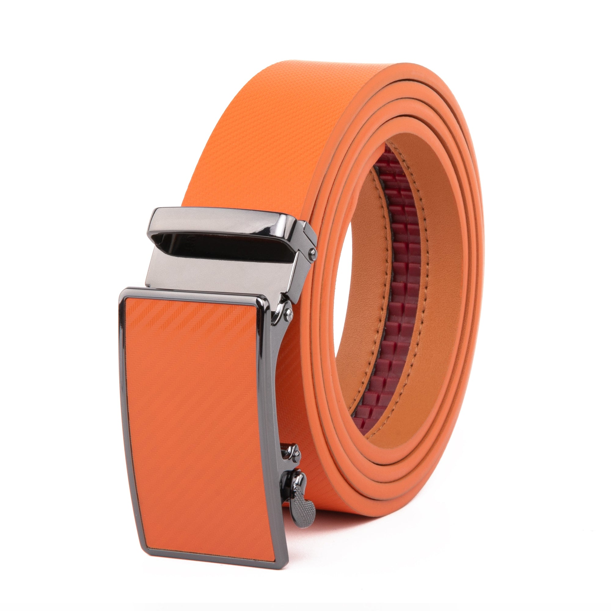 Men's Sliding Buckle Adjustable Leather Ratchet Belt Daily Haute