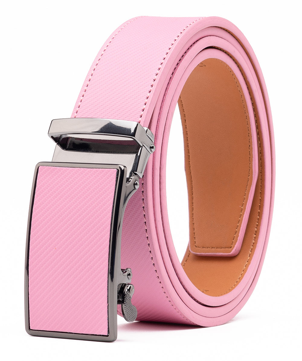 Men's Sliding Buckle Adjustable Leather Ratchet Belt Daily Haute