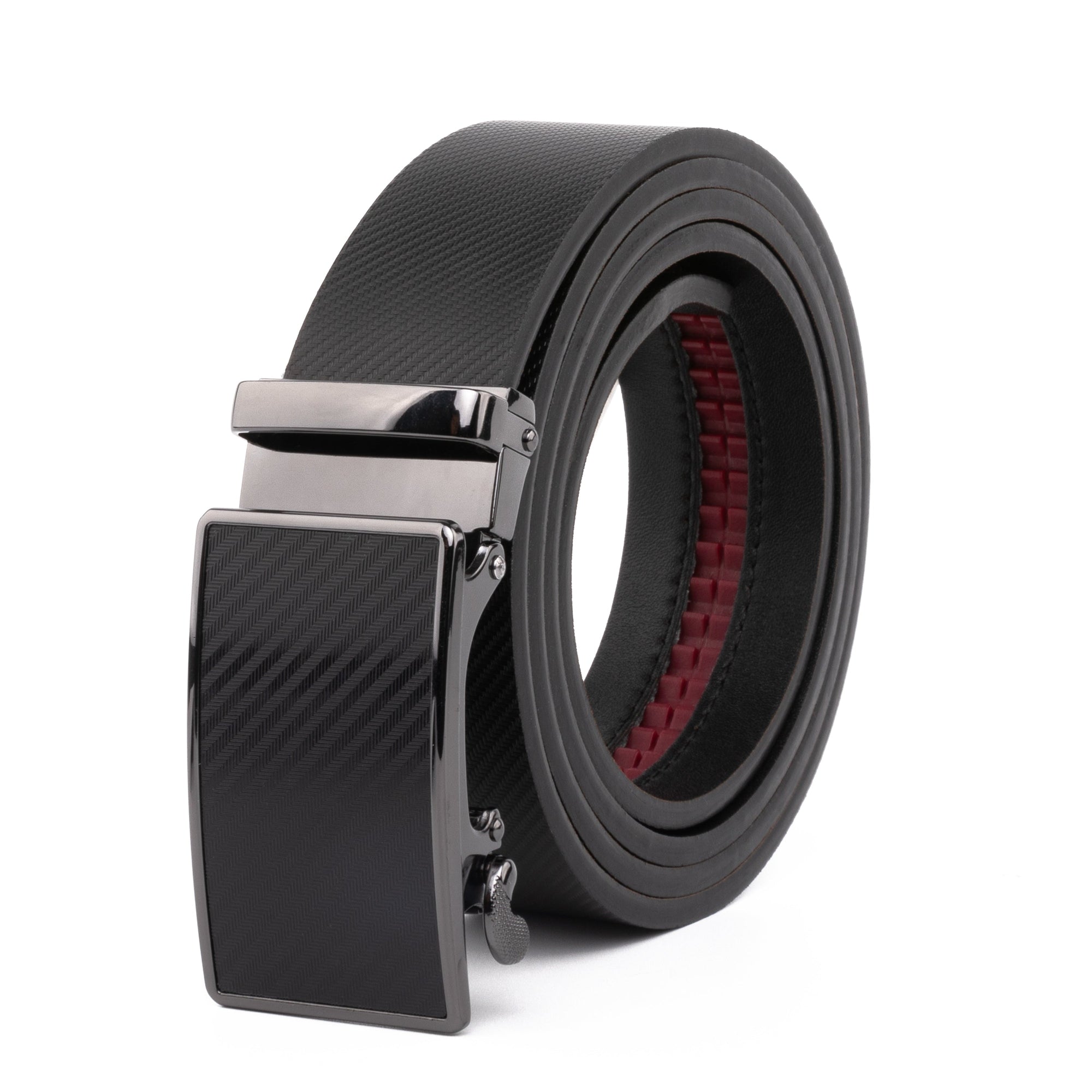 Men's Sliding Buckle Adjustable Leather Ratchet Belt Daily Haute