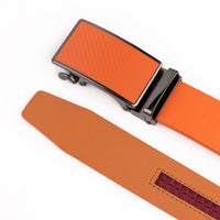 Men's Sliding Buckle Adjustable Leather Ratchet Belt Daily Haute