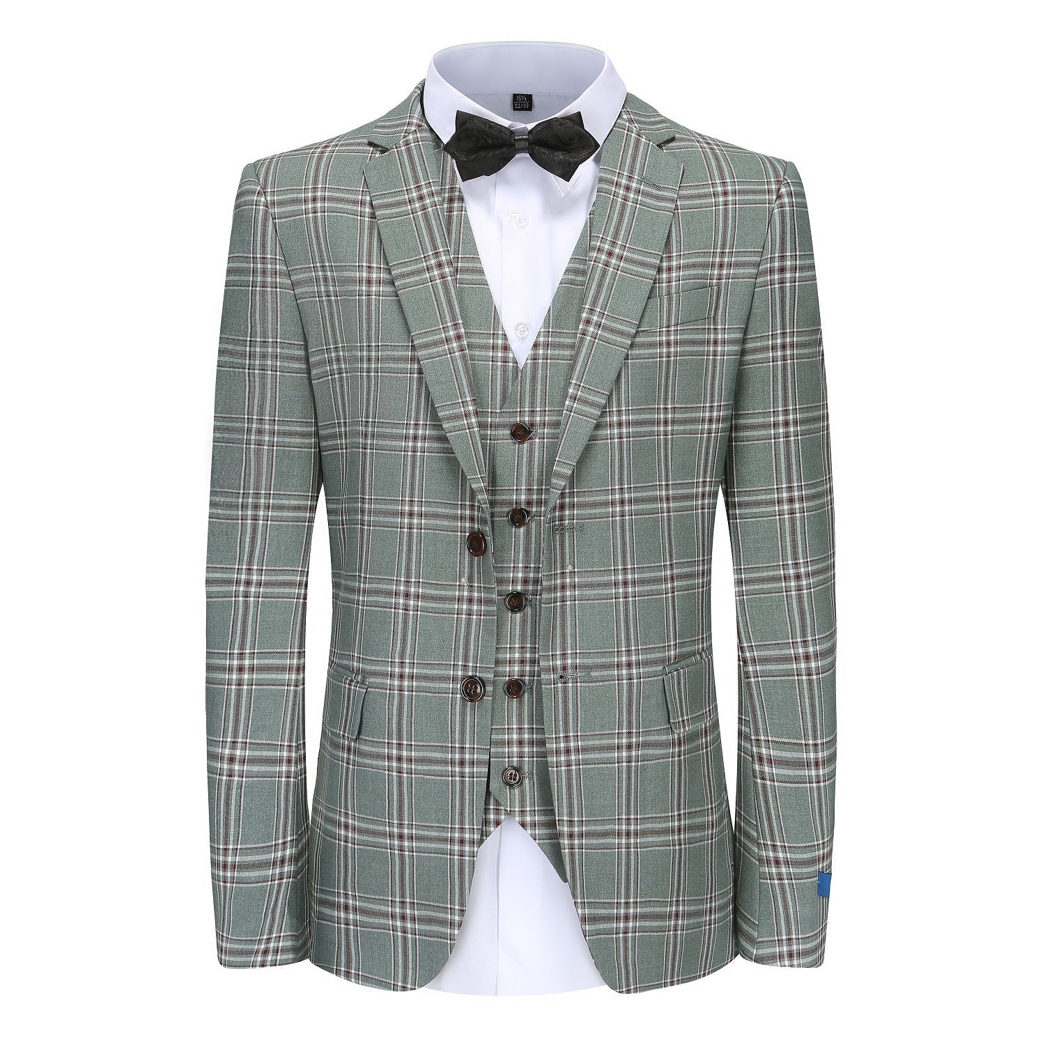 Men's Slim-Fit 3PC Glen Plaid Suit Daily Haute