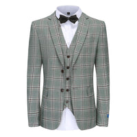 Men's Slim-Fit 3PC Glen Plaid Suit Daily Haute