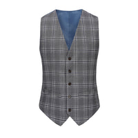 Men's Slim-Fit 3PC Glen Plaid Suit Daily Haute