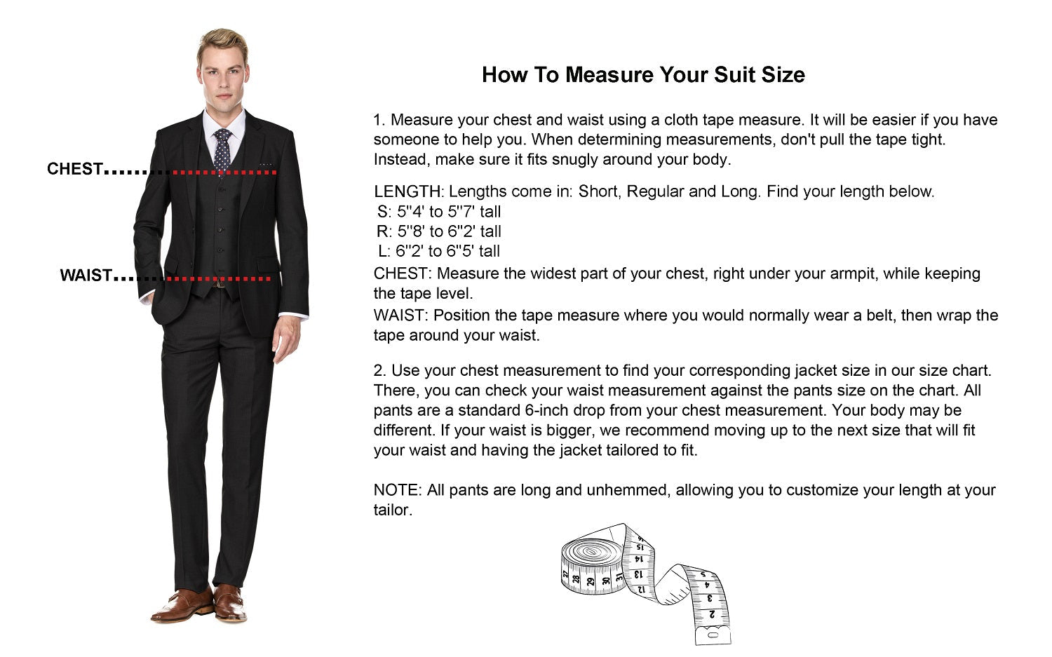 Men's Slim-Fit 3PC Satin Peak Lapel Tuxedo Daily Haute