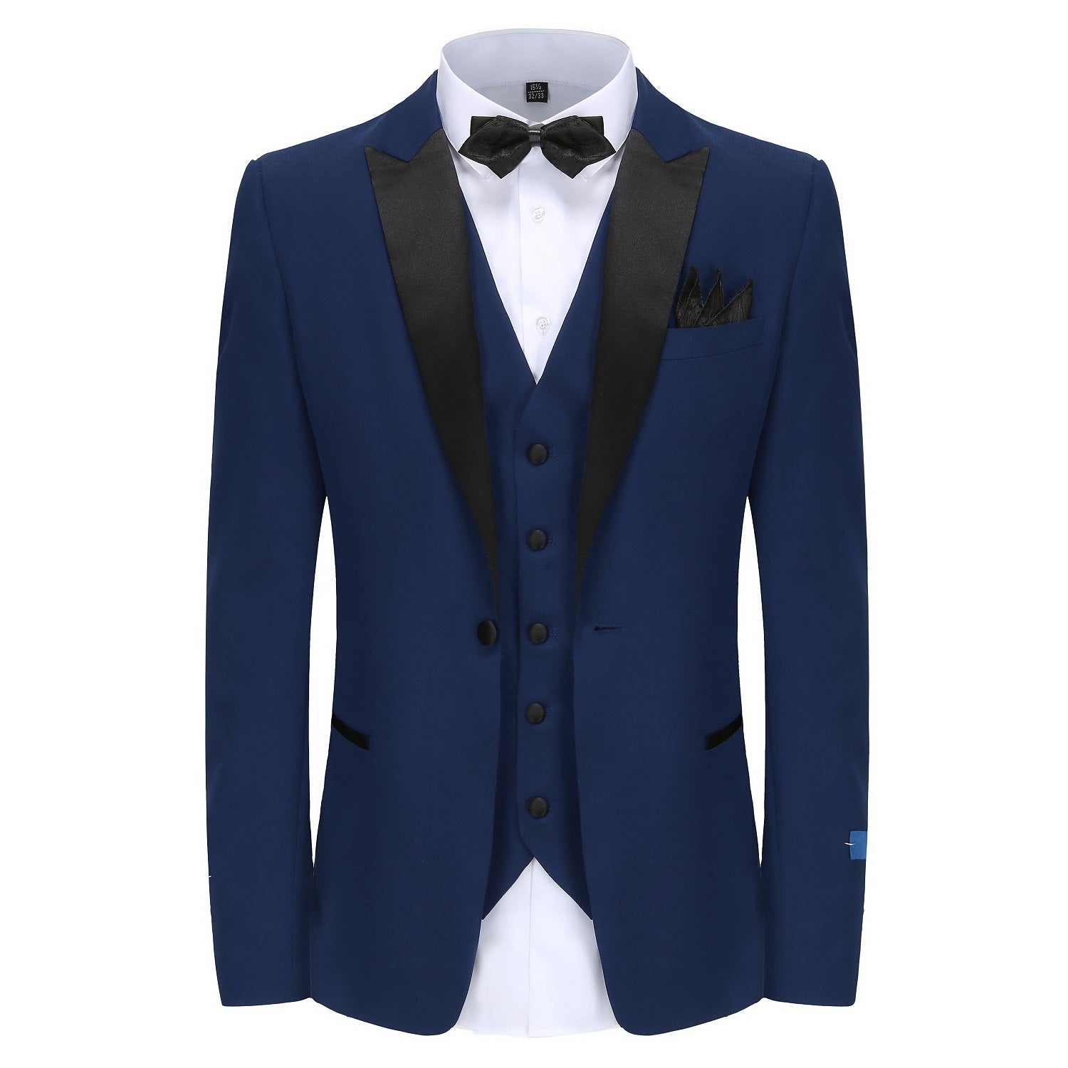 Men's Slim-Fit 3PC Satin Peak Lapel Tuxedo Daily Haute