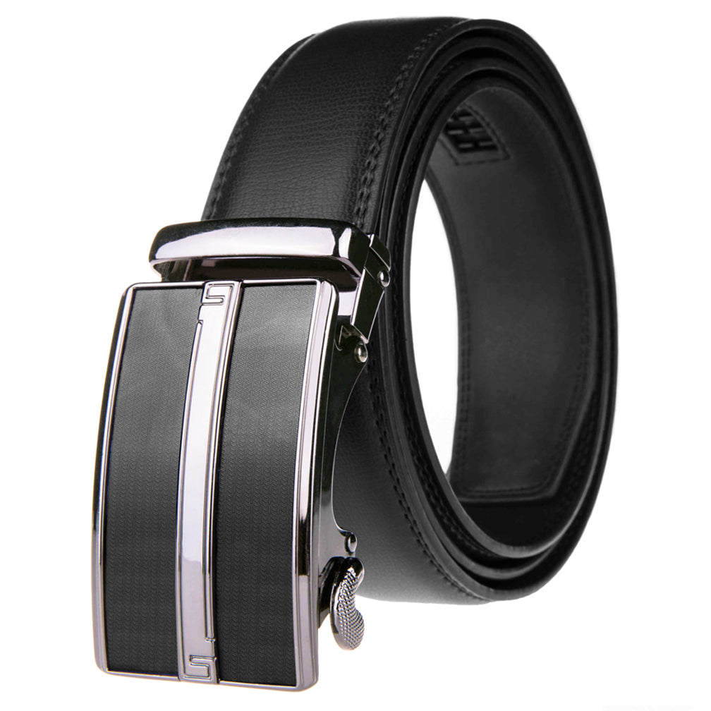 Men's Stripe Buckle Adjustable Ratchet Belt Daily Haute