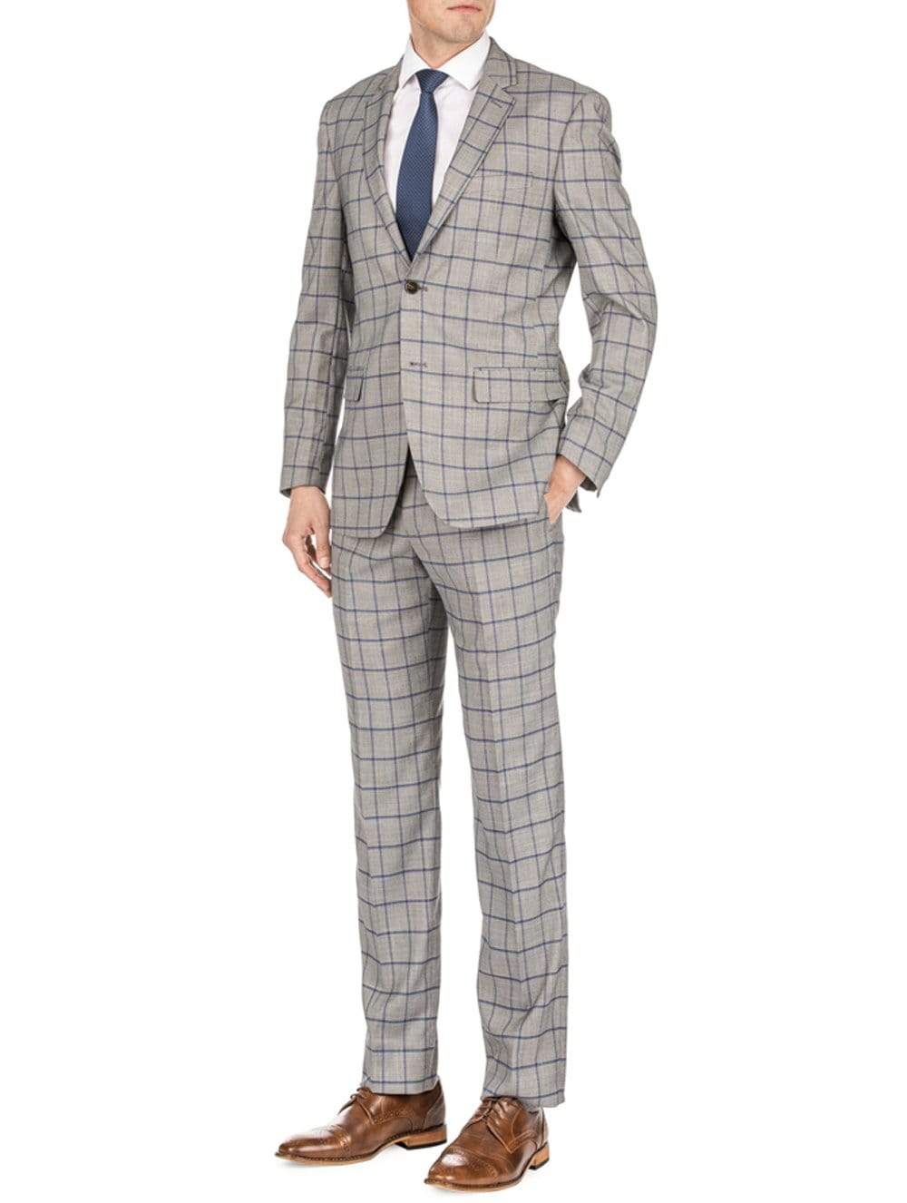 Men's Window Pane Slim Fit Suits Daily Haute