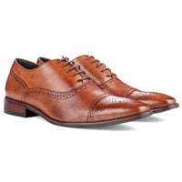 Signature Men's Brogue Cap Toe Dress Shoes Daily Haute