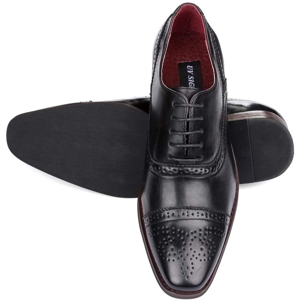 Signature Men's Brogue Cap Toe Dress Shoes Daily Haute