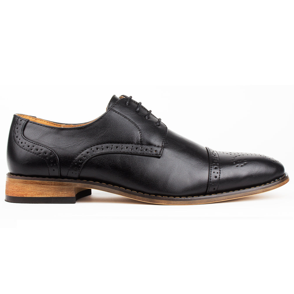 UV Signature Men's Cap Toe Brogue Lace-up Dress Shoes Daily Haute