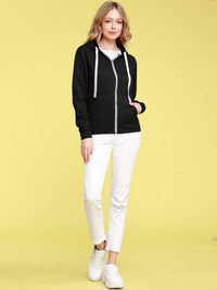 Women's Active Casual Zip-up Hoodie Long Sleeve Lightweight Sweatshirt Daily Haute