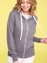 Women's Active Casual Zip-up Hoodie Long Sleeve Lightweight Sweatshirt Daily Haute