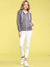 Women's Active Casual Zip-up Hoodie Long Sleeve Lightweight Sweatshirt Daily Haute