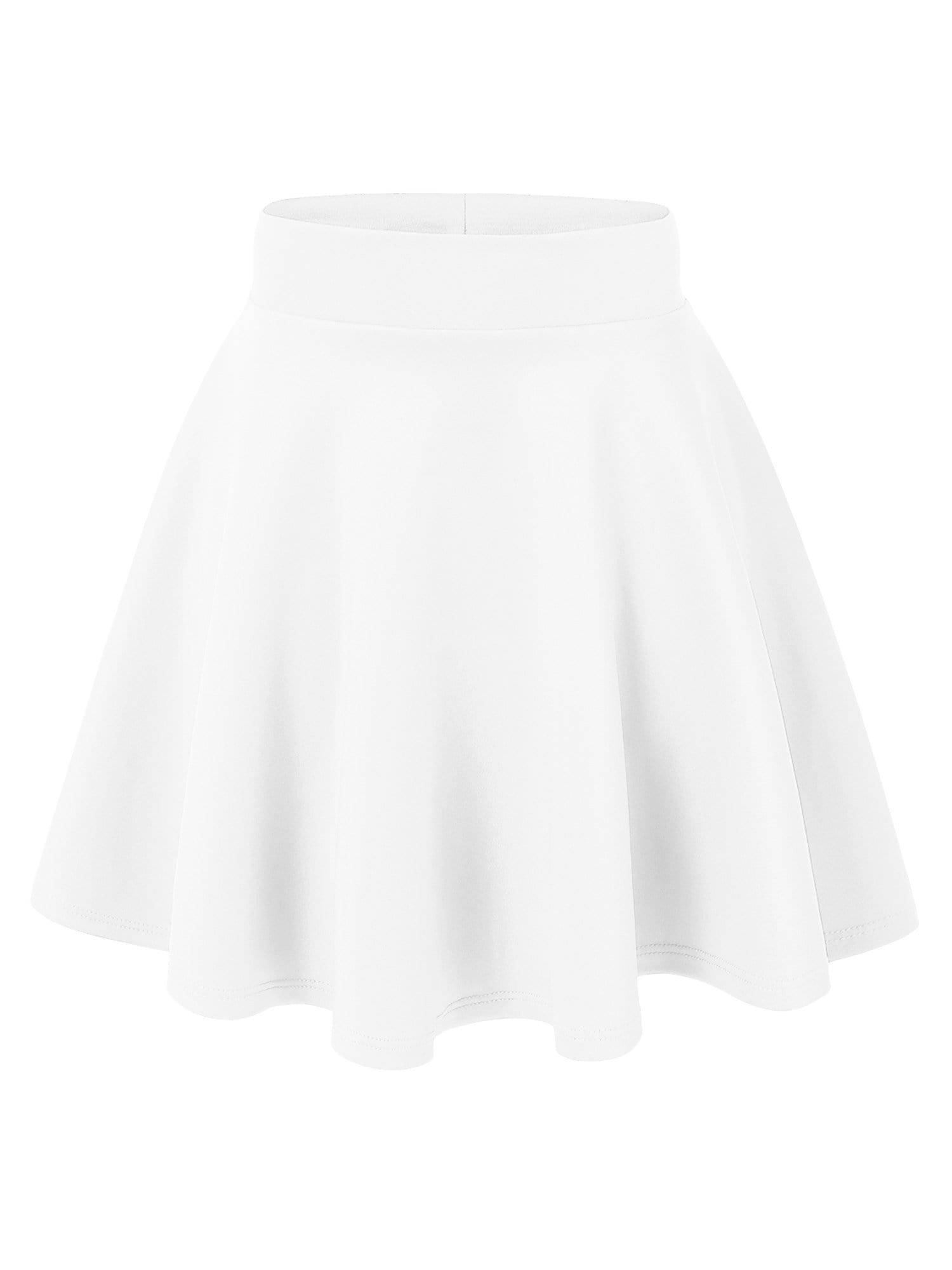 Women's Basic Versatile Stretchy Flared Casual High Waist Mini Skater Skirt Daily Haute