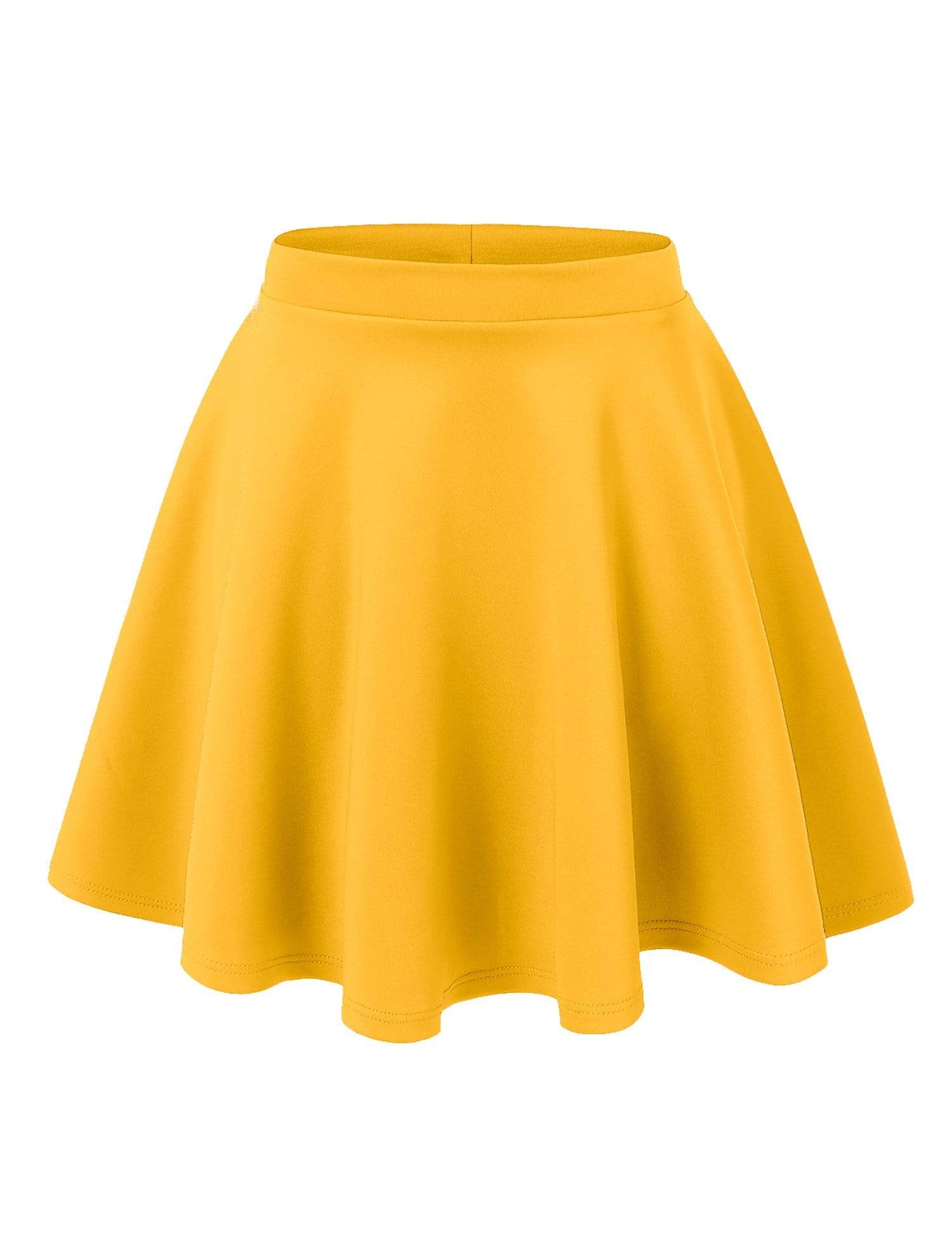 Women's Basic Versatile Stretchy Flared Casual Mini Skater Skirt Daily Haute