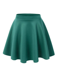 Women's Basic Versatile Stretchy Flared Casual Mini Skater Skirt Daily Haute