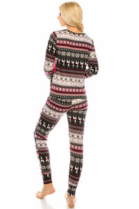 Women's Cozy Christmas Fleece-Lined 2-Piece Matching Jogger Sets Daily Haute