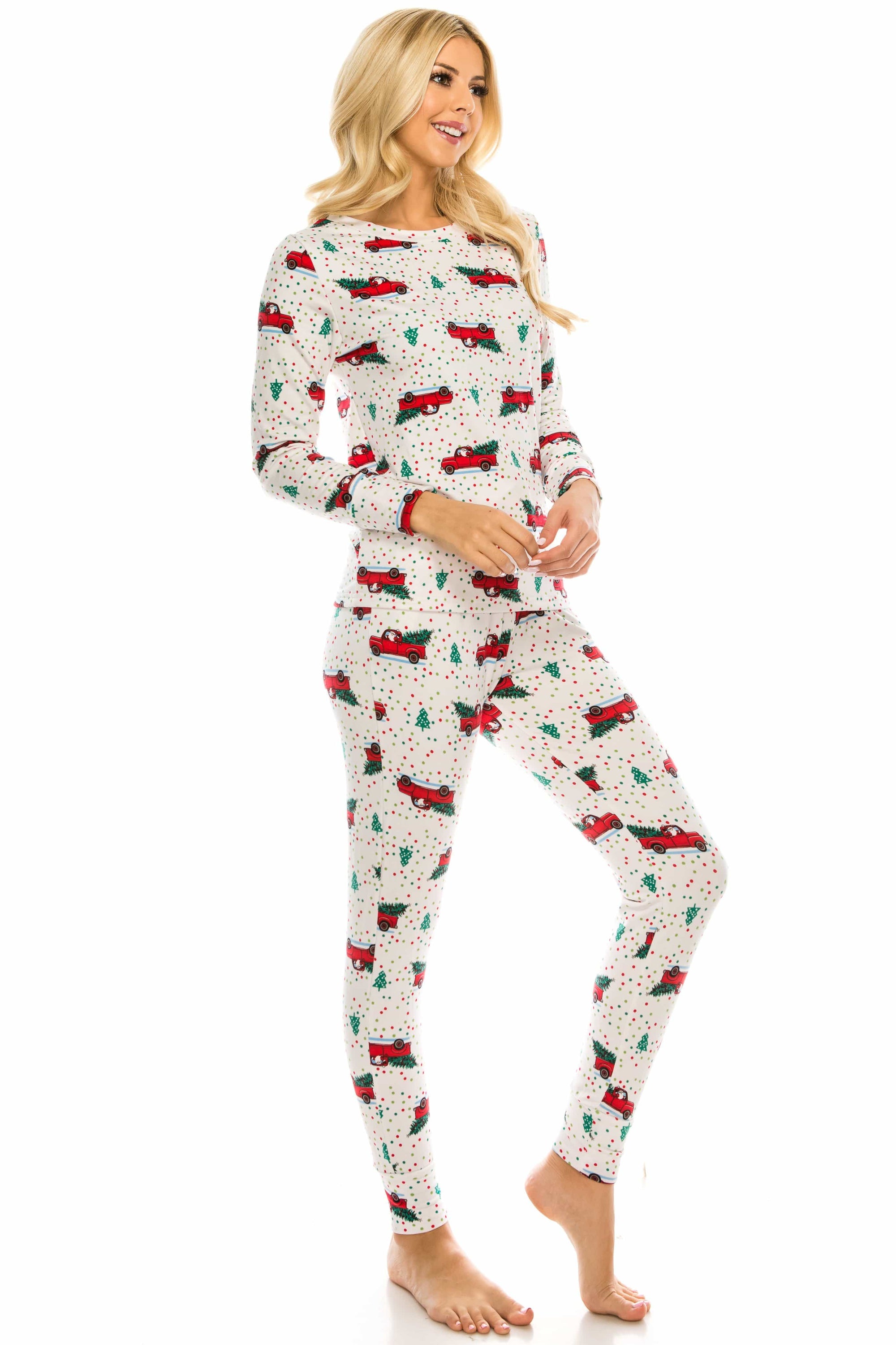 Women's Cozy Christmas Fleece-Lined 2-Piece Matching Jogger Sets Daily Haute