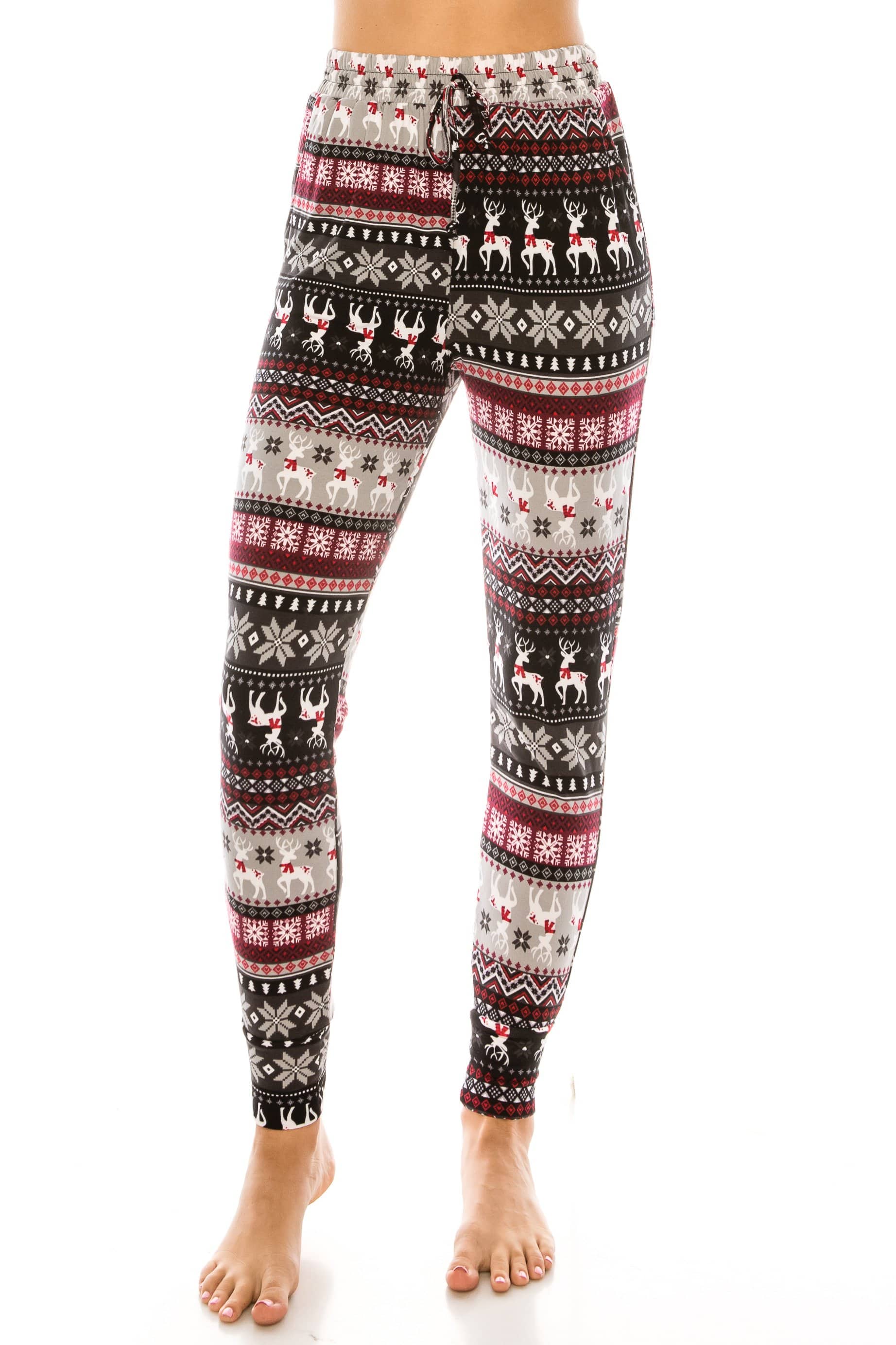 Women's Cozy Christmas Fleece-Lined 2-Piece Matching Jogger Sets Daily Haute