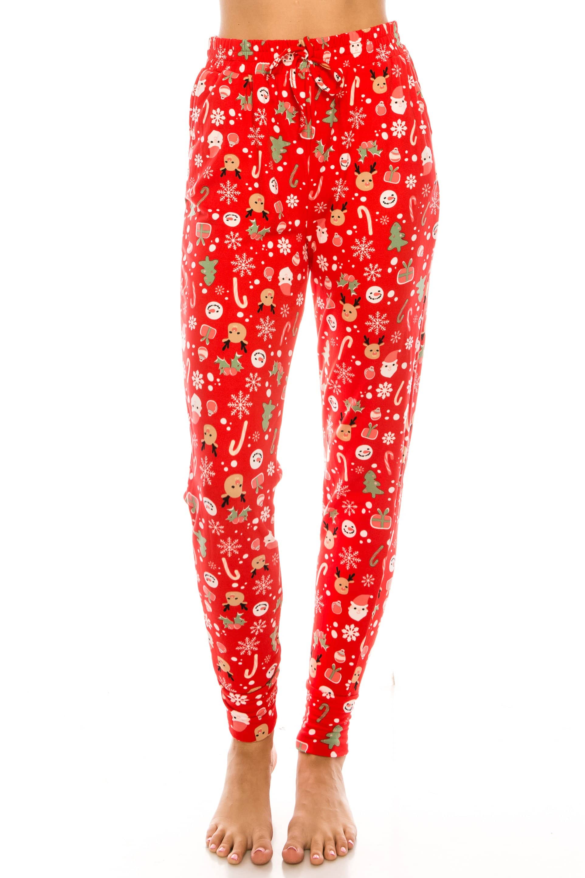 Women's Cozy Christmas Fleece-Lined 2-Piece Matching Jogger Sets Daily Haute