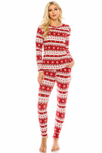 Women's Cozy Christmas Fleece-Lined 2-Piece Matching Jogger Sets Daily Haute