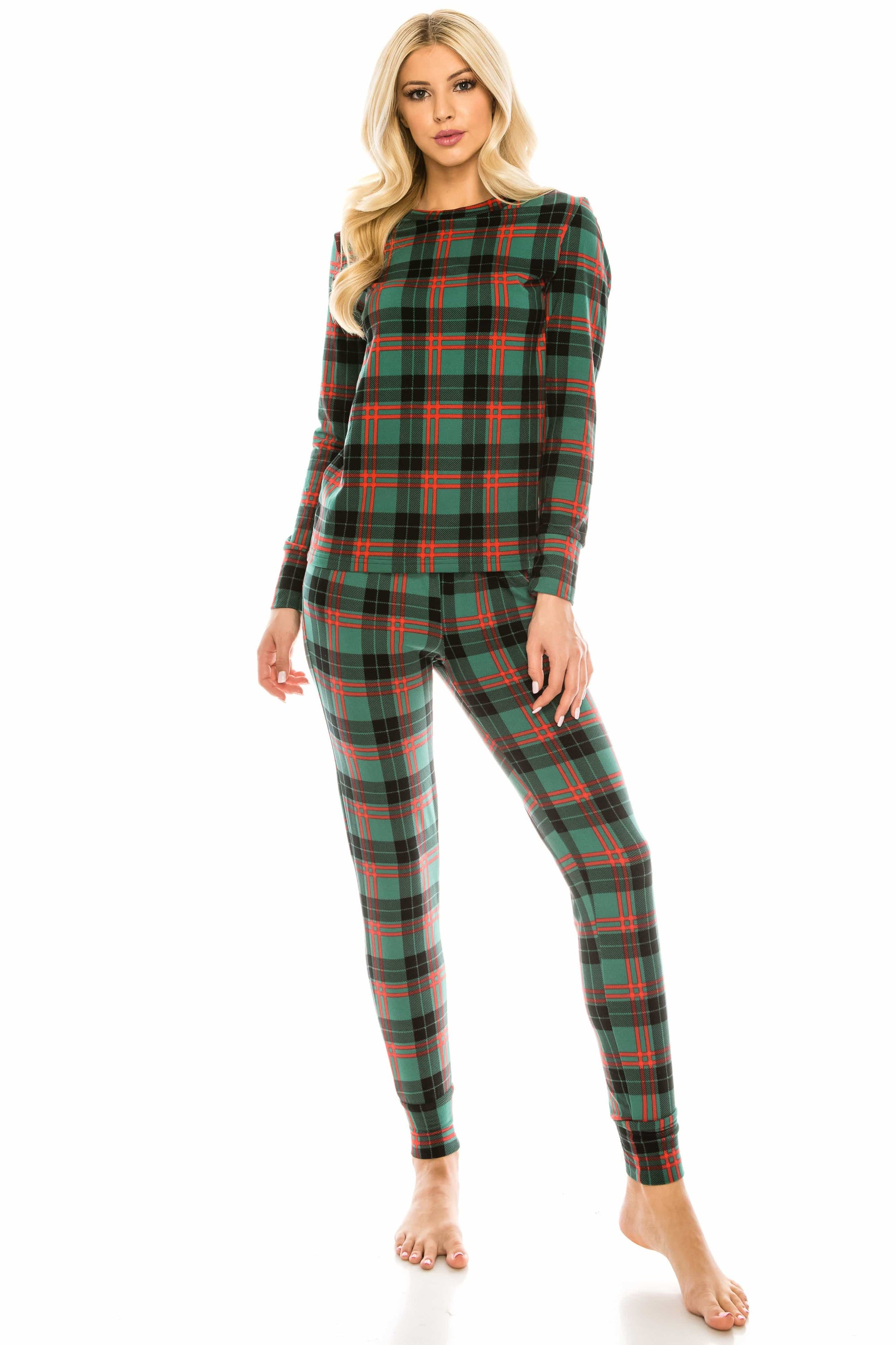 Women's Cozy Christmas Fleece-Lined 2-Piece Matching Jogger Sets Daily Haute