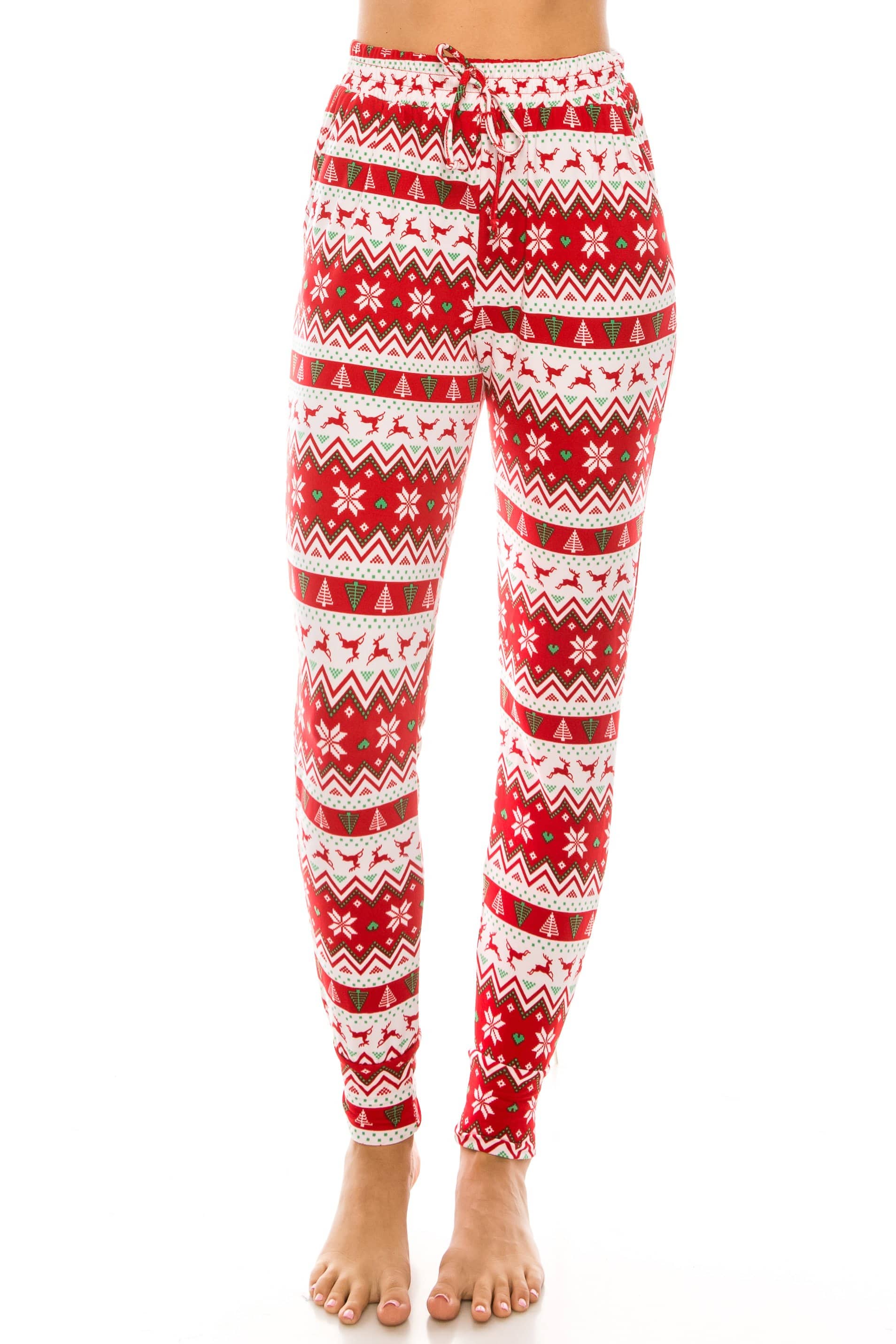 Women's Cozy Christmas Fleece-Lined 2-Piece Matching Jogger Sets Daily Haute