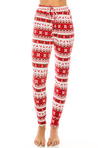 Women's Cozy Christmas Fleece-Lined 2-Piece Matching Jogger Sets Daily Haute