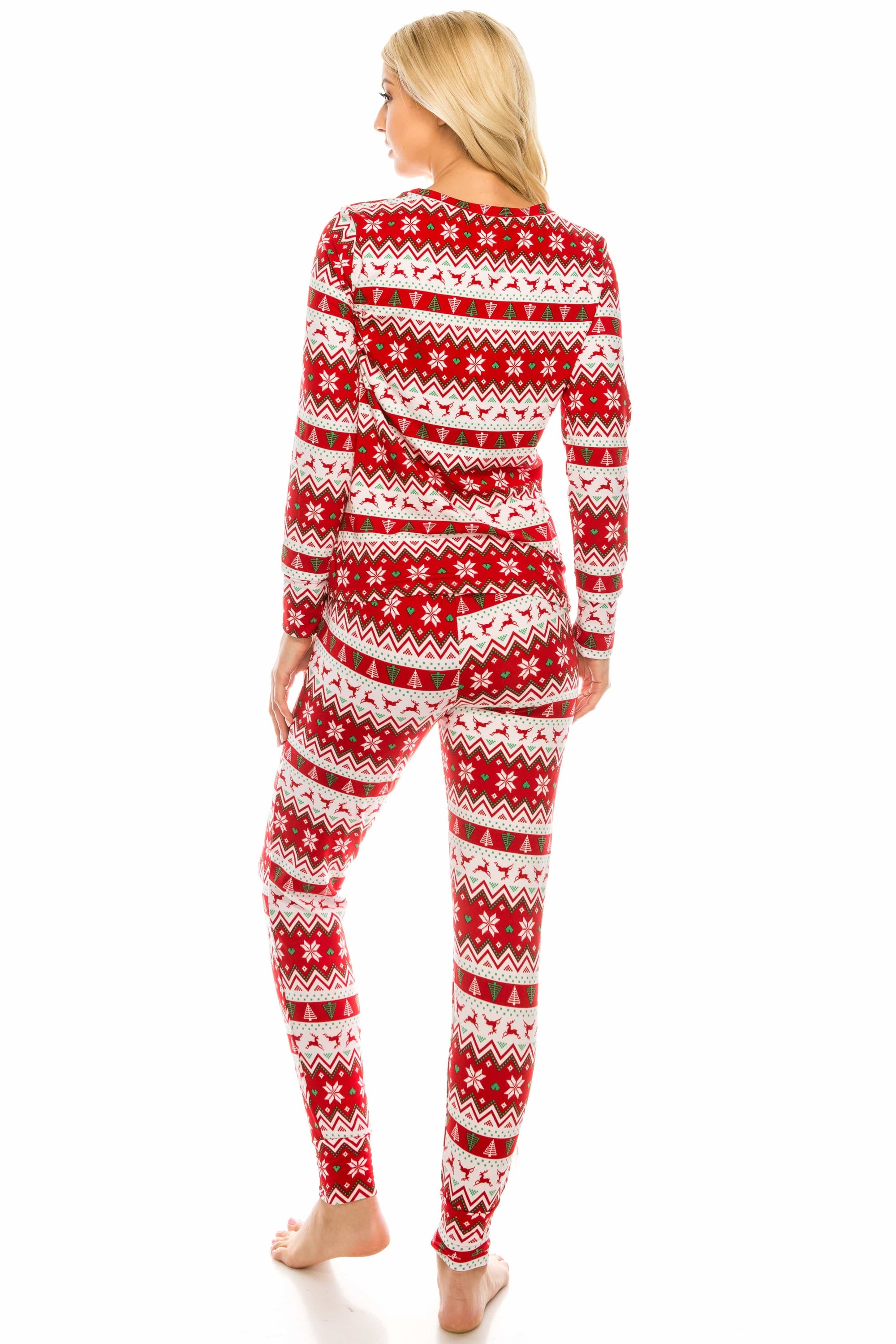 Women's Cozy Christmas Fleece-Lined 2-Piece Matching Jogger Sets Daily Haute