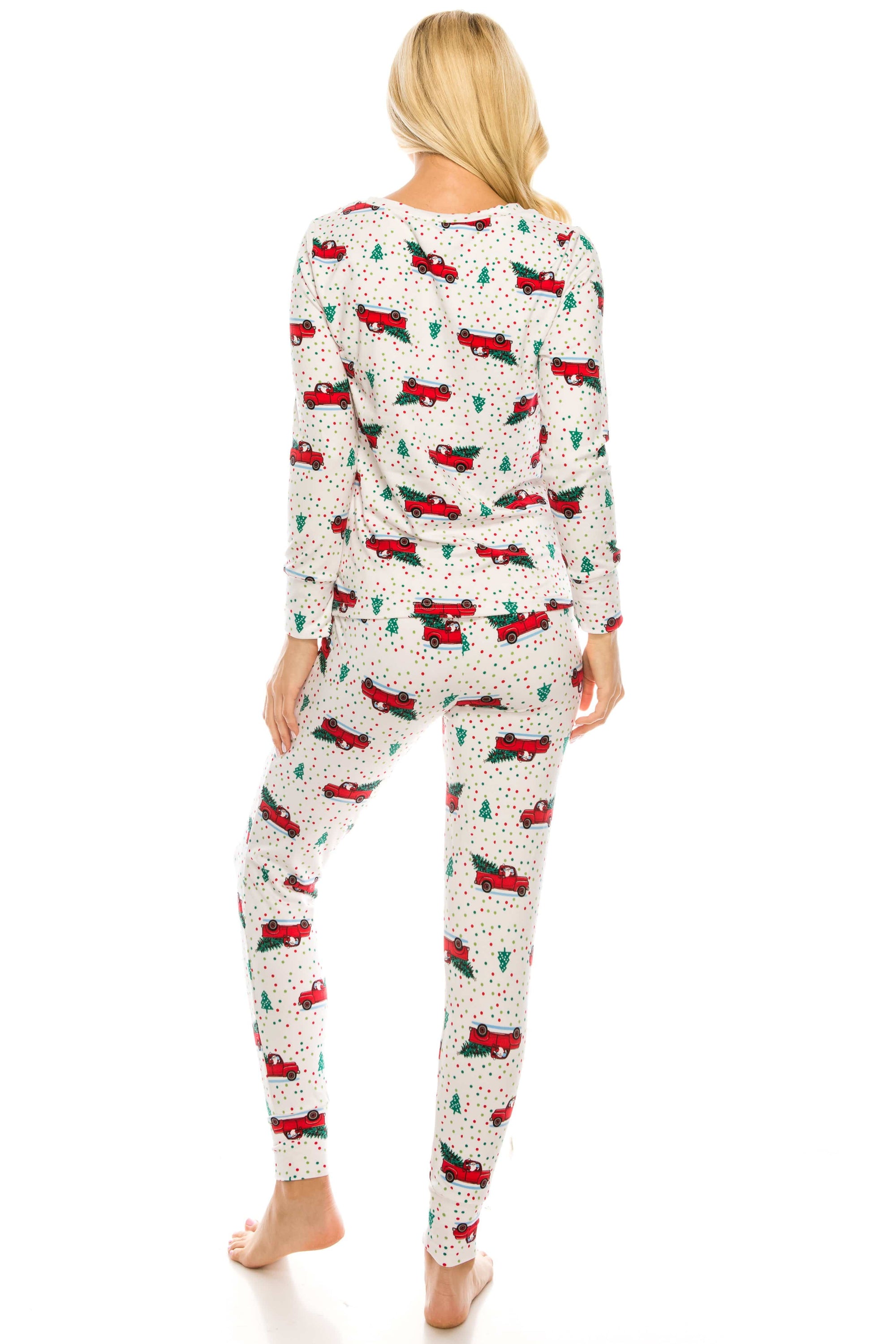 Women's Cozy Christmas Fleece-Lined 2-Piece Matching Jogger Sets Daily Haute