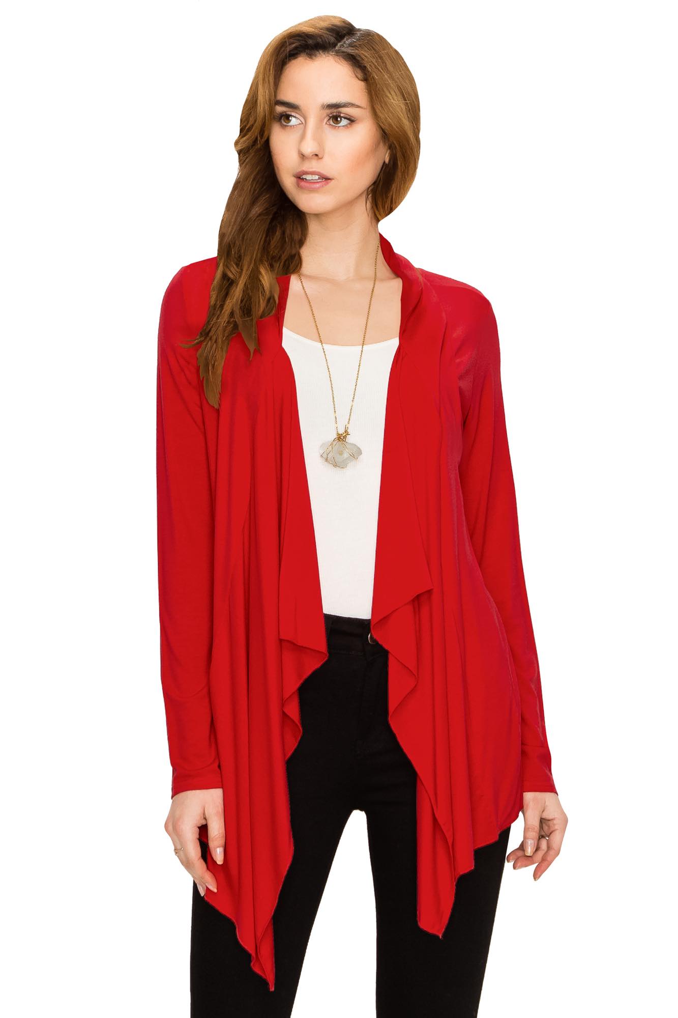 Women's Drape Front Open Cardigan Daily Haute