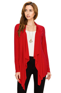 Women's Drape Front Open Cardigan Daily Haute