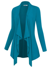 Women's Drape Front Open Cardigan Daily Haute