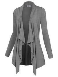 Women's Drape Front Open Cardigan Daily Haute